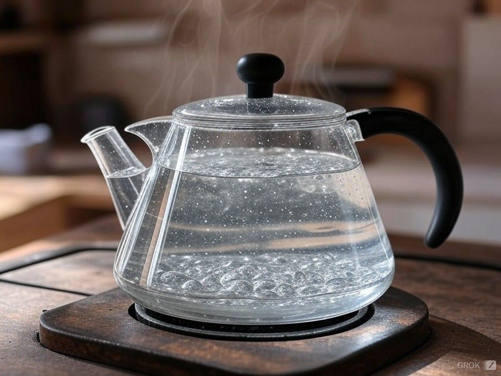 image representing distilled water in a kettle