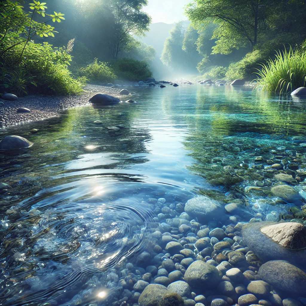 pure water in a river